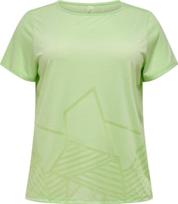 Only Play Magdalena - SS BURNOUT TEE - Curvy - Groen - Maat 54