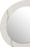 J-Line spiegel Marmer - glas - wit - small - Ø 60 cm