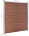 vidaXL - Schutting - 180x186 - cm - HKC - bruin