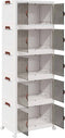 vidaXL - Opbergbox - stapelbaar - met - wielen - 5-laags - 75 - L - 64x40x179 - cm