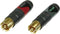 Neutrik NF2CB2 Cinch-connector Stekker, recht Aantal polen: 2 Zwart, Rood 2 stuk(s)