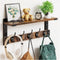 Luft Wandkapstok met Plank - 10 Haken - Zwart Staal & Hout