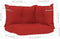 vidaXL - Palletkussens - 3 - st - stof - rood