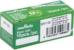 Murata Knoopcel 381 1.55 V 10 stuk(s) 60 mAh Zilveroxide SR1120-PBWW