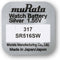 Murata silveroxide knoopcel batterij 317/SR516SW 1 stuks