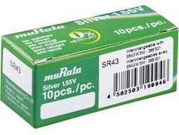 Murata SR43-PBWW Button cell SR43, SR1142 Silver oxide 110 mAh 1.55 V 2 stuks