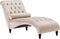 MURET - Chaise longue - Beige - Symmetrisch - Fluweel