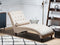 MURET - Chaise longue - Beige - Symmetrisch - Fluweel