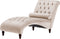 MURET - Chaise longue - Beige - Symmetrisch - Fluweel