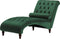 MURET - Chaise longue - Donkergroen - Symmetrisch - Fluweel