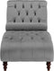 MURET - Chaise longue - Grijs - Symmetrisch - Fluweel