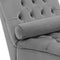 MURET - Chaise longue - Grijs - Symmetrisch - Fluweel