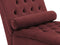 MURET - Chaise longue - Rood - Symmetrisch - Fluweel