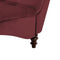 MURET - Chaise longue - Rood - Symmetrisch - Fluweel
