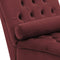 MURET - Chaise longue - Rood - Symmetrisch - Fluweel