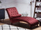 MURET - Chaise longue - Rood - Symmetrisch - Fluweel
