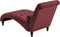 MURET - Chaise longue - Rood - Symmetrisch - Fluweel
