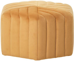 MURIETTA - Poef - Geel - 53 cm - Fluweel