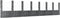 vidaXL - Schanskorf - U-vormig - met - 7 - palen - 740x20x100 - cm - ijzer