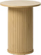 Bijzettafel Eikenhout Naturel - 50x50x55cm - Rond - Tafel Nola - Giga Living