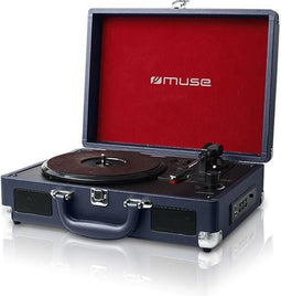 Muse MT-101DB Platenspeler Donker Blauw met USB en opnamefunctie