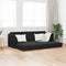 vidaXL - Vloersofa - Bed - 2-in-1 - Zwart - 213x144x60 - cm - Velours