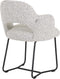MUST Living Arm chair Vista,81x60x59 cm, bouclé light grey