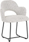 MUST Living Arm chair Vista,81x60x59 cm, bouclé light grey