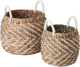 MUST Living Basket Carlos, set of 2,33xØ33 cm / 35xØ40 cm, abaca