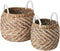 MUST Living Basket Carlos, set of 2,33xØ33 cm / 35xØ40 cm, abaca