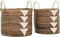 MUST Living Basket Lima white, set of 2,39xØ32 cm / 42xØ37 cm