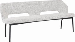 MUST Living Bench Bloom 190,86x190x57 cm, bouclé light grey