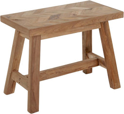 MUST Living Bench Herringbone small,45x60x32 cm, recycled teakwood