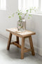 MUST Living Bench Herringbone small,45x60x32 cm, recycled teakwood