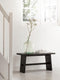 MUST Living Bench Tokyo large,45x90x35 cm, black recycled teakwood with natural cracks