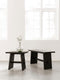 MUST Living Bench Tokyo large,45x90x35 cm, black recycled teakwood with natural cracks