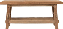 MUST Living Bench Tuscany,45x100x29 cm, rustic recycled teakwood, top 4 cm