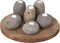MUST Living Candle holder Riverstone HIGH, set of 3,15xØ10 cm, riverstone pebble