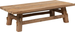 MUST Living Coffee table Tuscany rectangular,35x120x60 cm, rustic recycled teakwood, top 4 cm