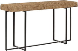 MUST Living Console Chess,75x140x40 cm, natural abaca, iron frame knock down