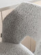 MUST Living Counter chair Bloom,100x54x57 cm, bouclé light grey, seat height 65 cm
