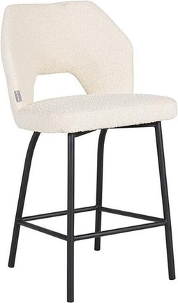 MUST Living Counter chair Bloom,100x54x57 cm, bouclé natural, seat height 65 cm