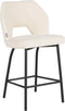 MUST Living Counter chair Bloom,100x54x57 cm, bouclé natural, seat height 65 cm