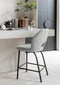 MUST Living Counter chair Bloom,100x54x57 cm, polaris light grey, seat height 65 cm