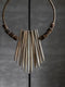MUST Living Decorative wooden necklace on an stand,53x25x12 cm