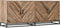 MUST Living Dressoir Budapest, 4 doors,100x195x45 cm, rustic teakwood