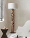 MUST Living Floorlamp Tempo,200xØ35 cm, linen natural shade