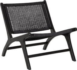 MUST Living Lounge chair Lazy Loom Black,69x65x76 cm, teakwood, knock down