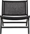 MUST Living Lounge chair Lazy Loom Black,69x65x76 cm, teakwood, knock down
