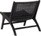 MUST Living Lounge chair Lazy Loom Black,69x65x76 cm, teakwood, knock down